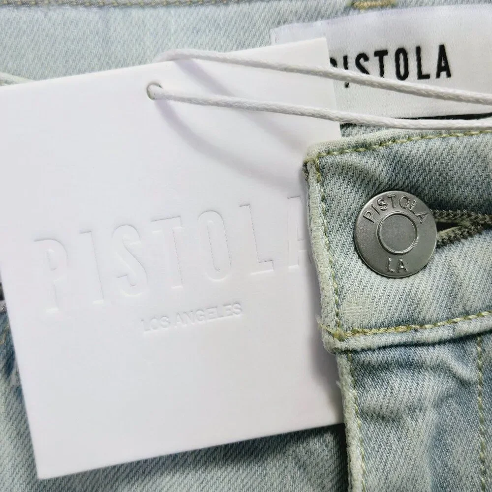NWT PISTOLA ALEXA "LOCALS VINTAGE" HIGH RISE SPLIT FLARE 5 POCKET DENIM JEANS 26 - Picture 10 of 14